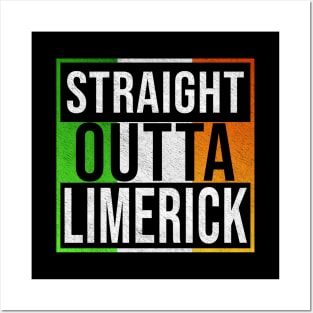 Straight Outta Limerick - Gift for Irish, Irishmen , Irishwomen,paddy, From Limerick in Ireland Irish Posters and Art